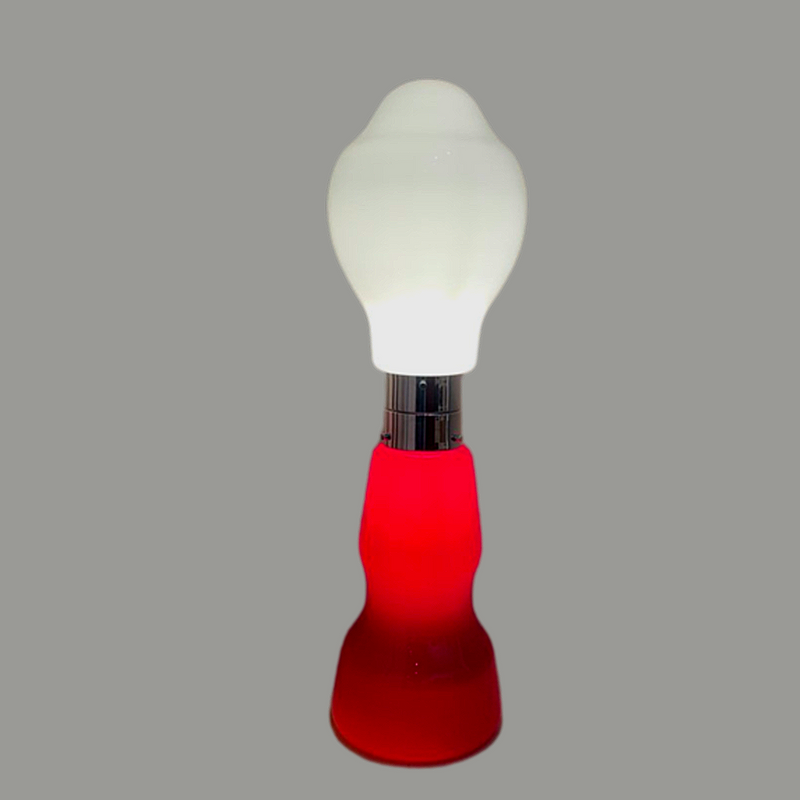 Rote Birillo Lampe von Carlo Nason für Mazzega 1960s