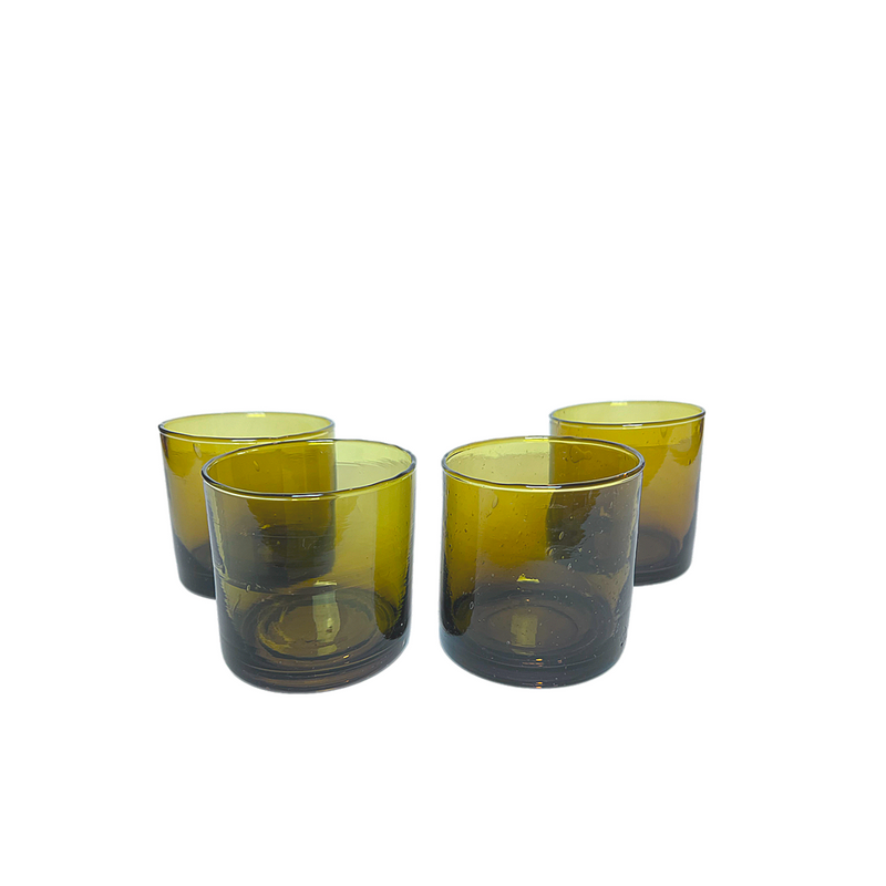 Beldi Gläser aus recycling Glas Amber Farbe 6 er Pack