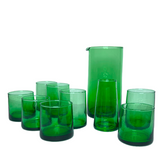 Beldi Gläser Konisch Flaschen Grün aus recycling Glas 6 er Pack
