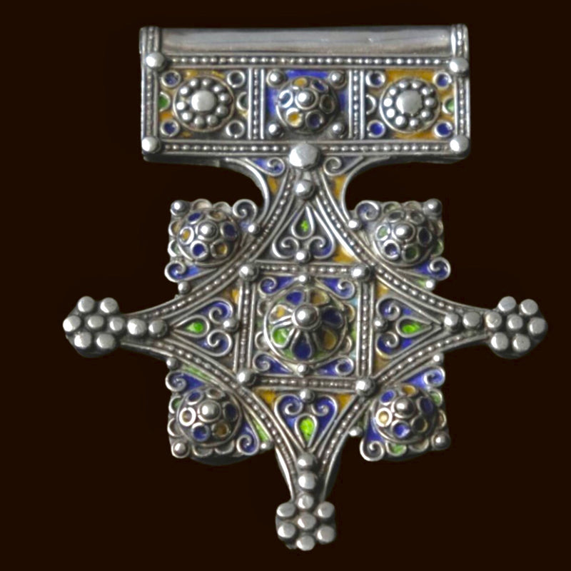 Berber Silberanhänger: Antikes Kreuz des Südens- Boghdad