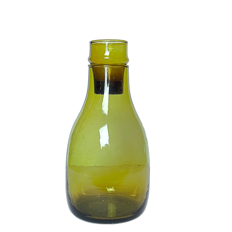 Beldi Karaffe aus Recycling Glas Amber Farbe