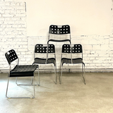 Omstak Stühle von Rodney Kinsman für Bieffeplast Italy 1971 ( 4er Set Black )
