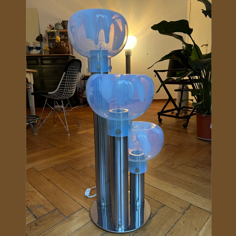 70er Murano Glas Stehlampe von Toni Zuccheri für die Firma Veart, Vintage